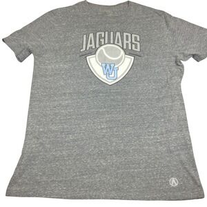 North End Mens Jaguars WJ Tennis Graphic T-Shirt L Grey Heathered Tri-Blend